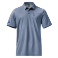 Mafia Polo in collegiate royal melange — adidas recycled polyester with the Back 9 Mafia mark