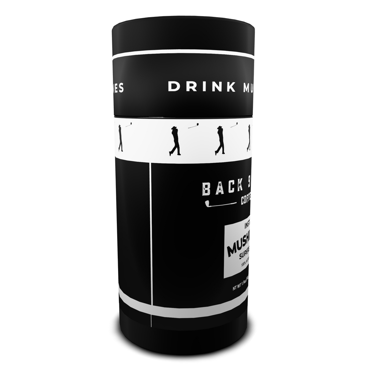 Recovery Mushroom Instant - 54 g tub of instant mushroom coffee in Back 9 Mafia packaging