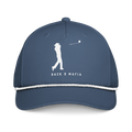 Mafia Rope Hat in light blue, front — braided rope across the bill