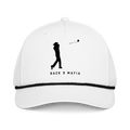 Mafia Rope Hat in white, front — braided rope across the bill