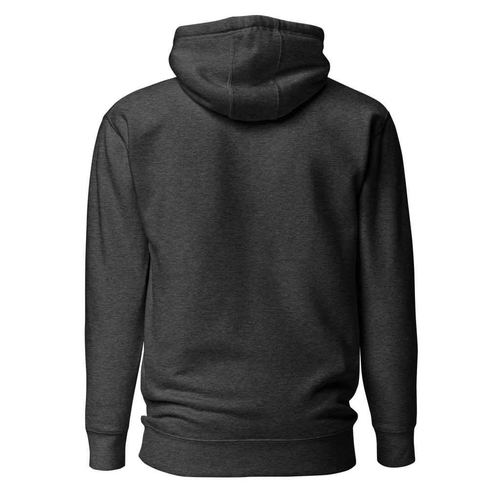 Mafia Hoodie in charcoal heather, back