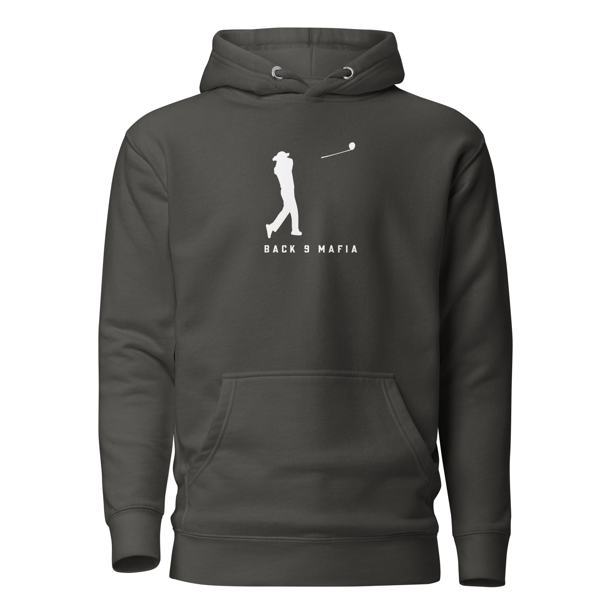 Mafia Hoodie in vintage black, printed chest mark