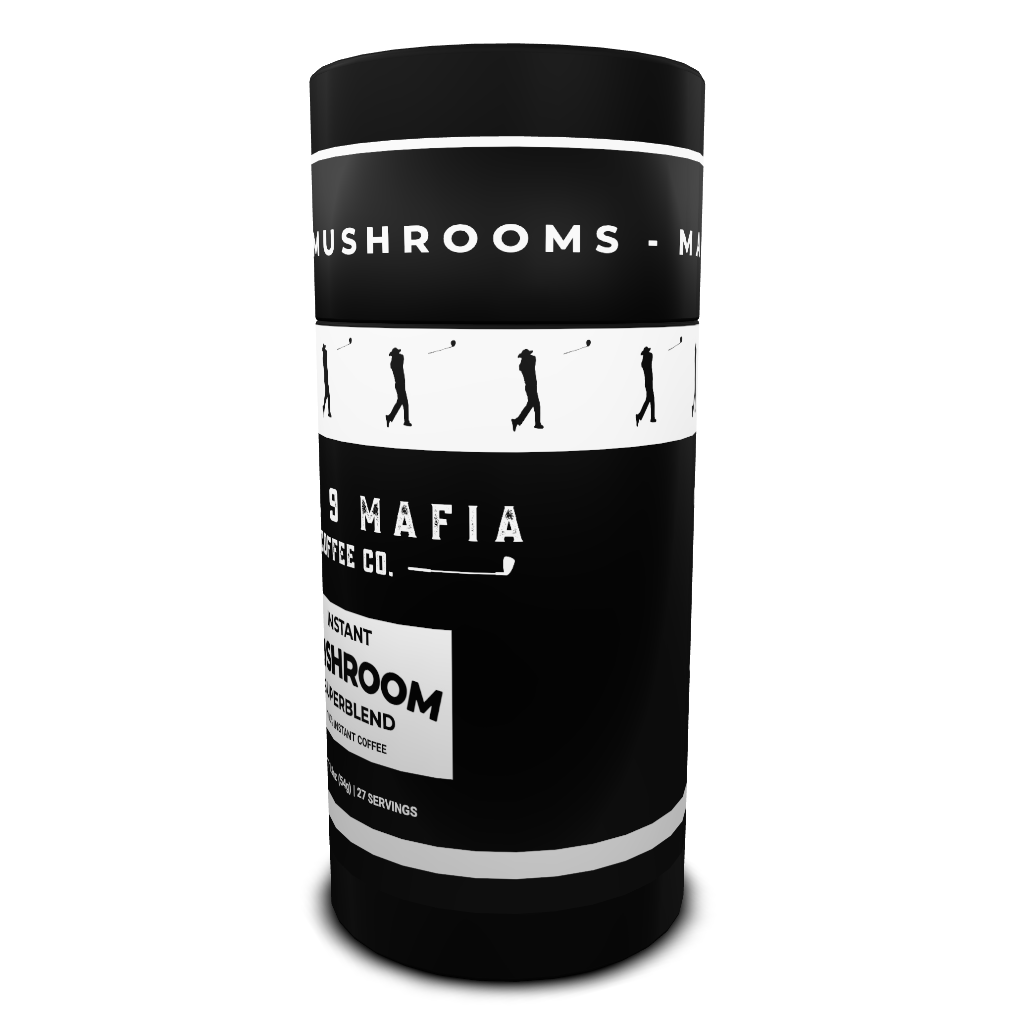 Recovery Mushroom Instant - reverse of the 54 g tub