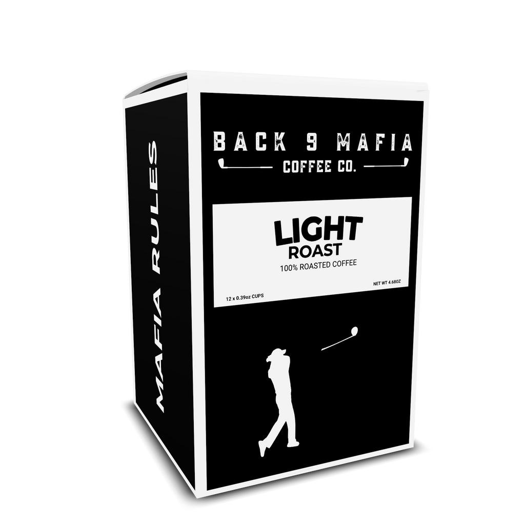 Back 9 Mafia Coffee Pods Light Roast - single-serve pods in Back 9 Mafia packaging