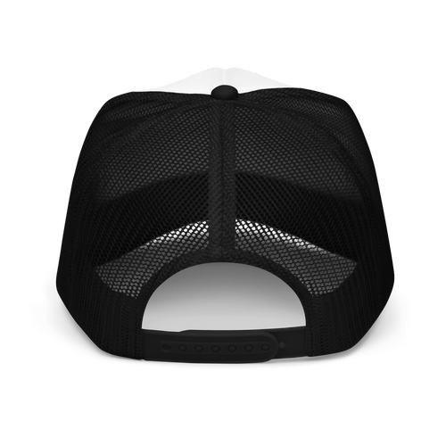 Mafia Foam Trucker in black and white, back