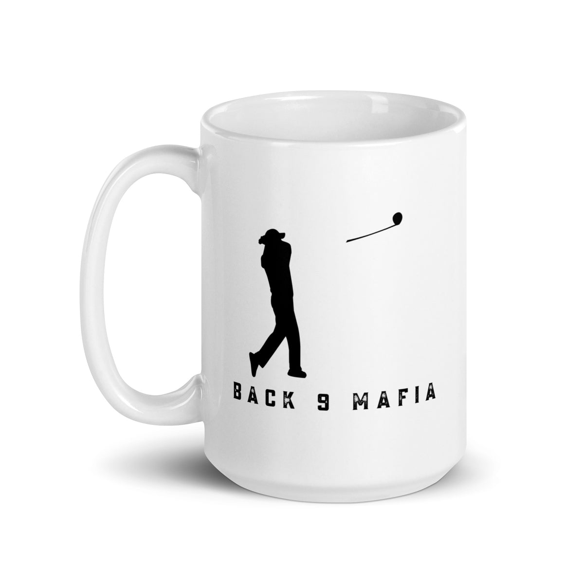 Mafia Mug, 15 oz white ceramic, handle on the left