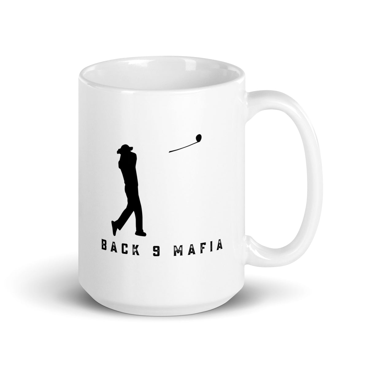 Mafia Mug, 15 oz white ceramic, handle on the right